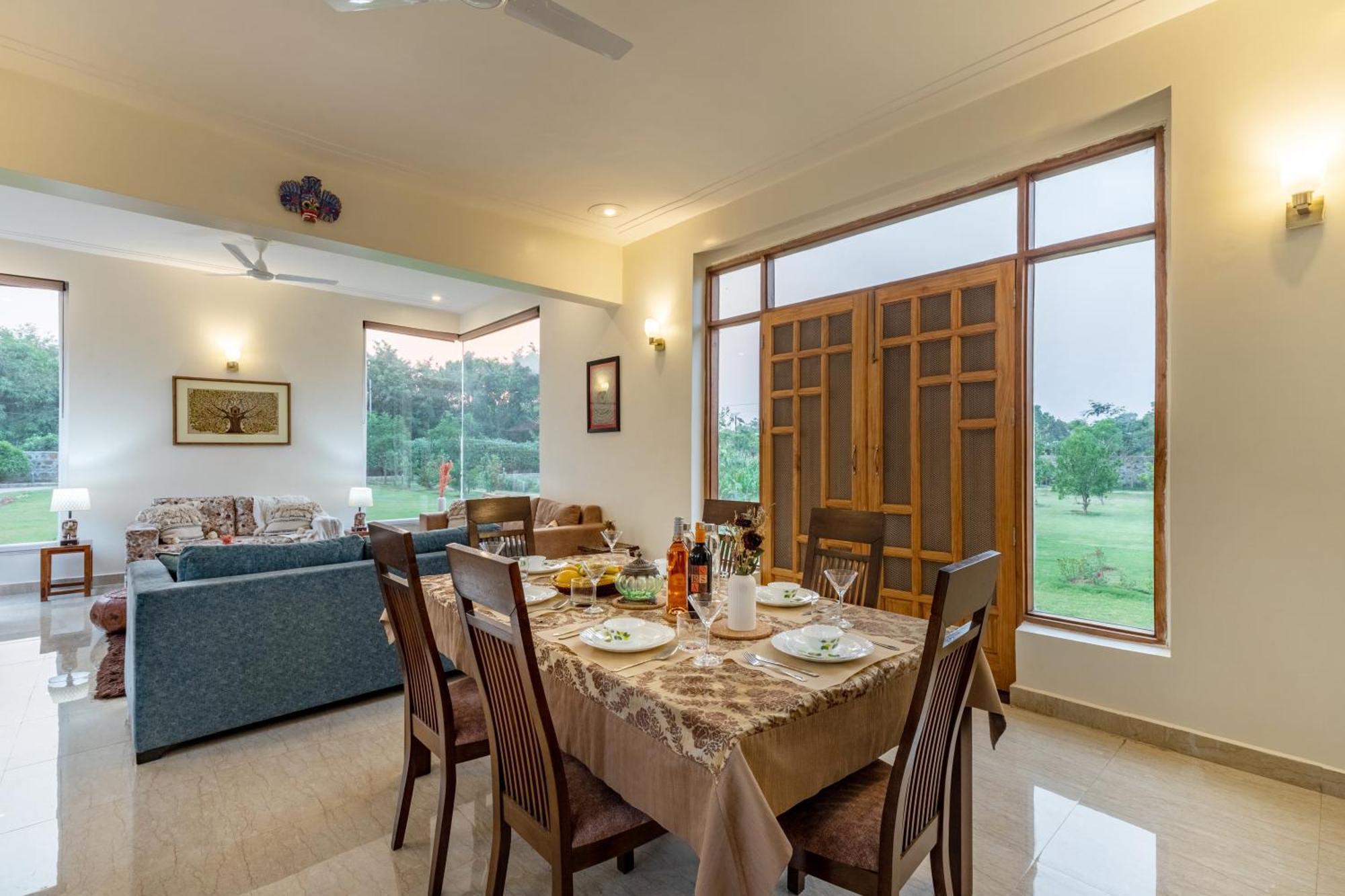 Alaya Stays Raga 2Bhk Farmstay With An Entertainment Lounge Sohna Extérieur photo