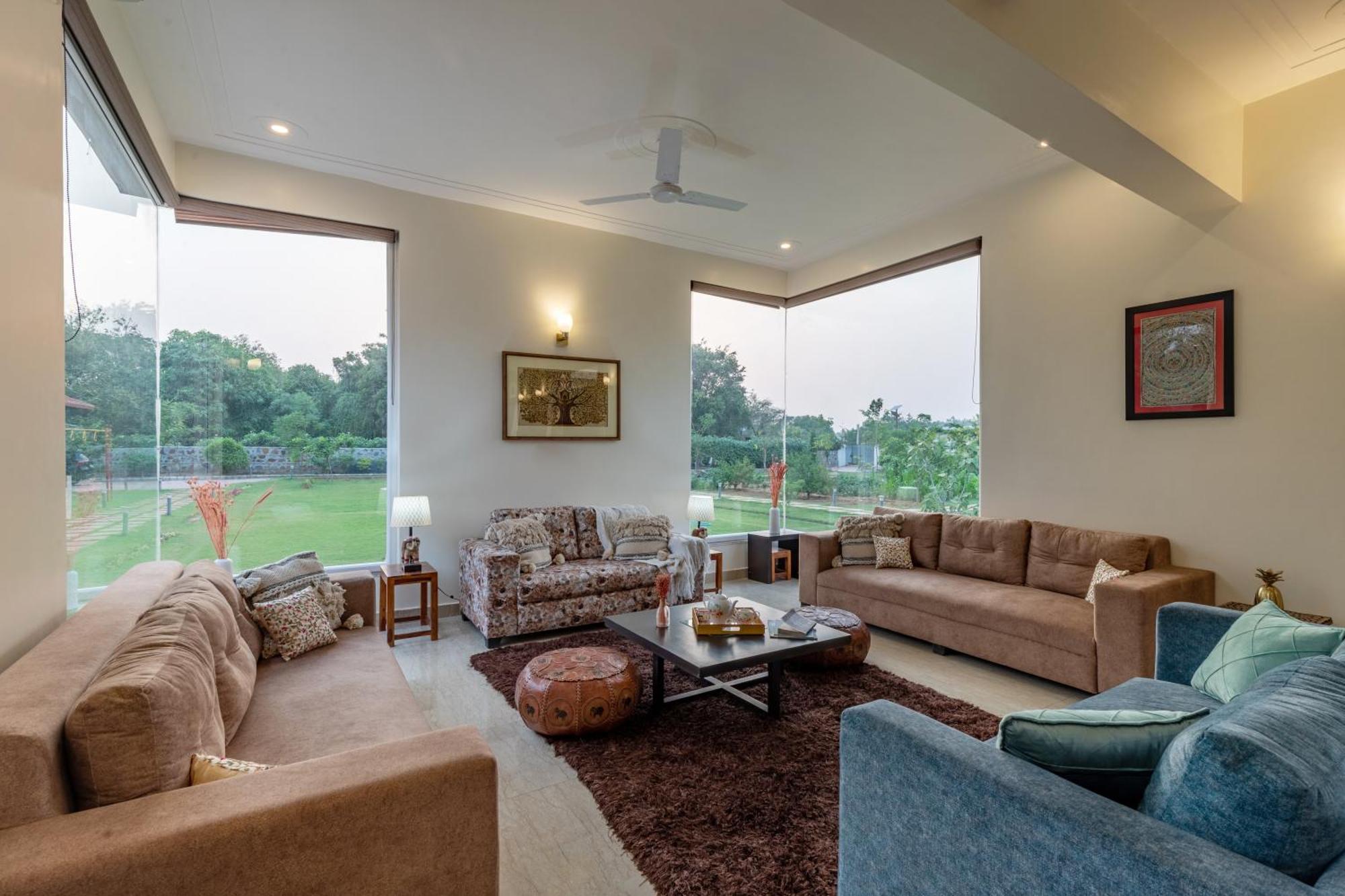 Alaya Stays Raga 2Bhk Farmstay With An Entertainment Lounge Sohna Extérieur photo